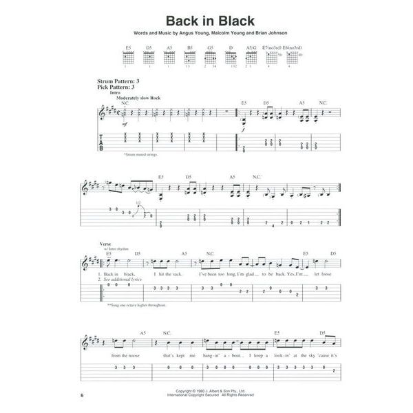 Hal Leonard AC/DC Easy Guitar Riffs