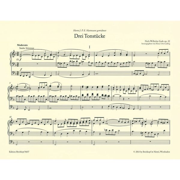 Breitkopf & Hrtel Gade Drei Tonstücke for Orgel