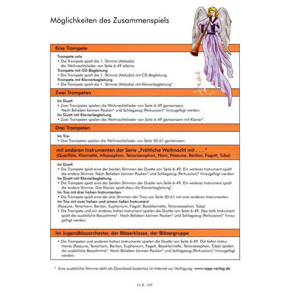 Horst Rapp Verlag Fröhliche Weihnacht Trumpet