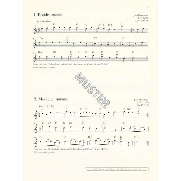 Schott Baroque Recorder Anthology 1