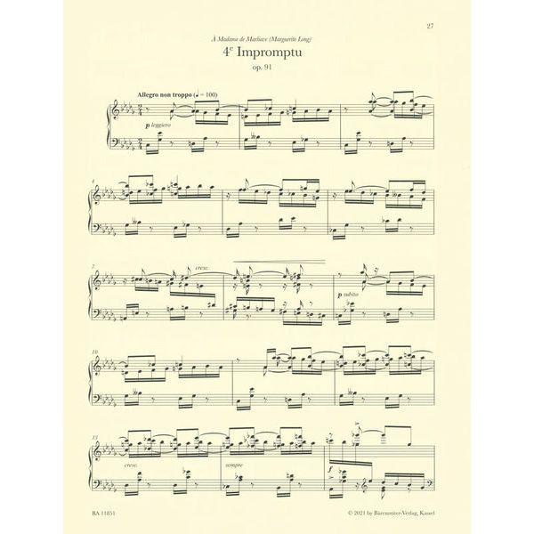 Brenreiter Fauré 5 Impromptus