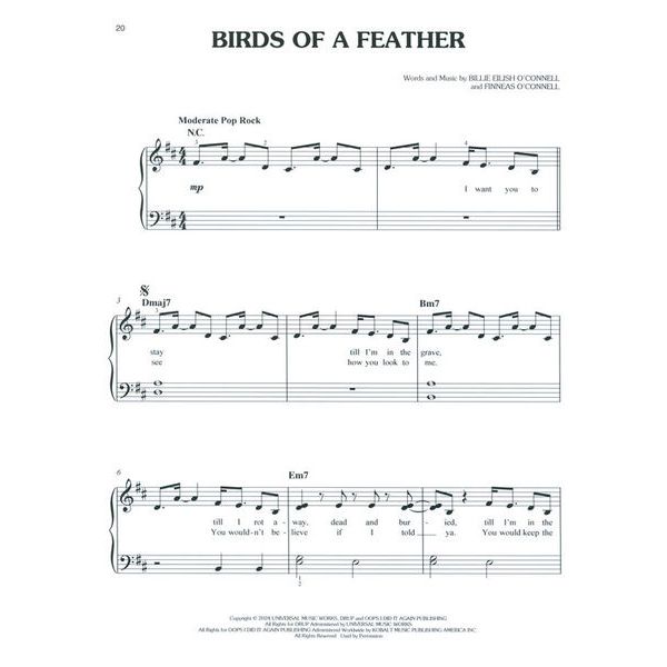 Hal Leonard Popular Sheet Music 2020s