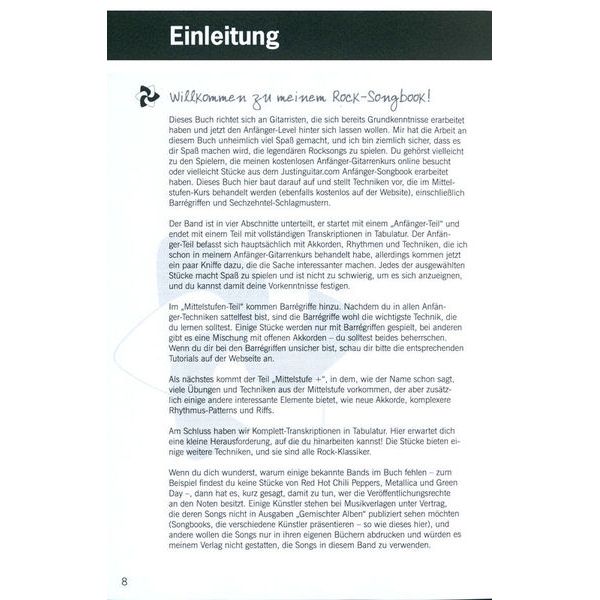 Bosworth Justinguitar Rock-Songbook D