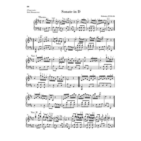 Henle Verlag Haydn Klaviersonaten 1