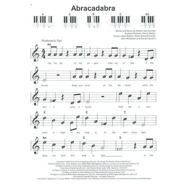 Hal Leonard Lady Gaga Super Easy