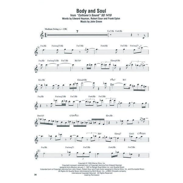 Hal Leonard John Coltrane Omnibook Bb