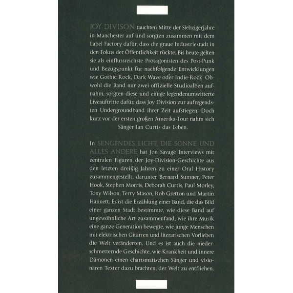Heyne Verlag Joy Division Sengendes Licht