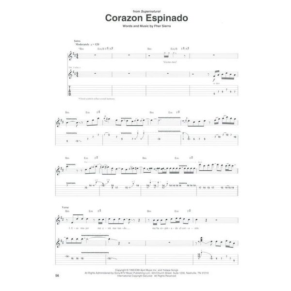 Hal Leonard Santana Guitar Anthology