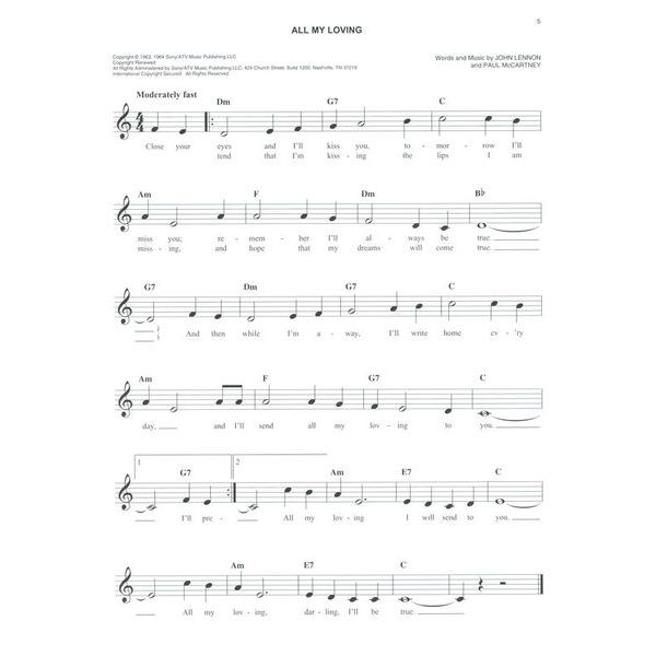 Hal Leonard The Beatles Easy Fake Book