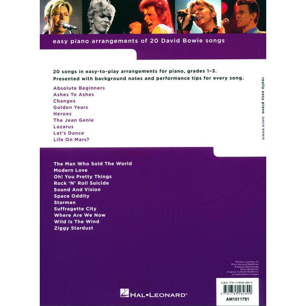 Wise Publications Really Easy Piano David Bowie