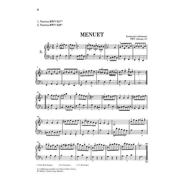 Henle Verlag Bach Notenbüchlein