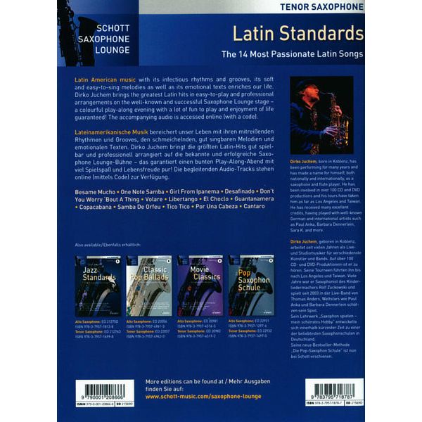 Schott Latin Standards T-Sax