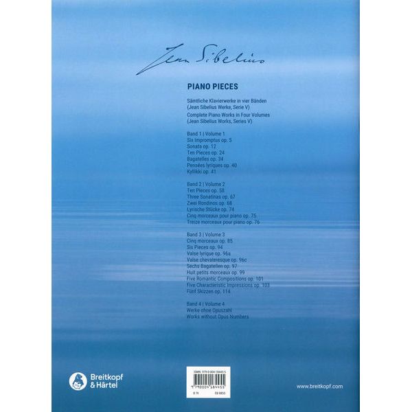 Breitkopf & Hrtel Sibelius Piano Pieces