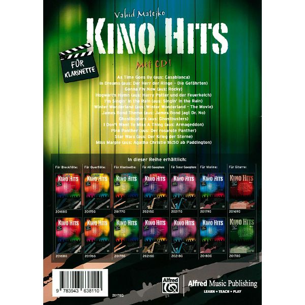 Alfred Music Publishing Kino Hits Clarinet