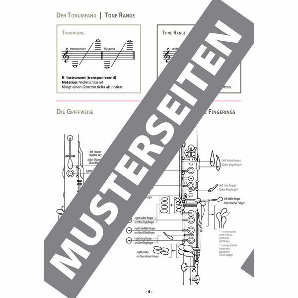 Alfred Music Publishing Grifftabelle Klarinette Boehm