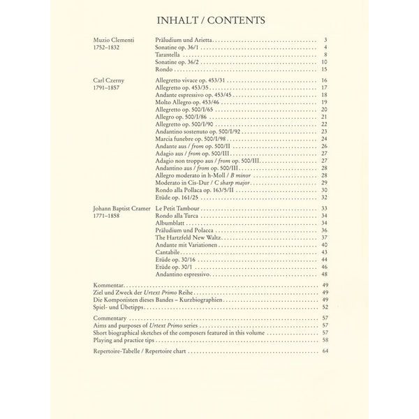 Wiener Urtext Edition Clementi �Czerny �Cramer