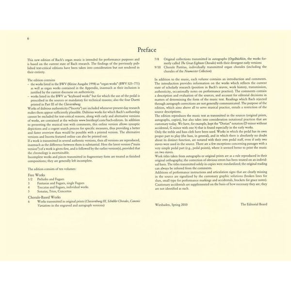 Breitkopf & Hrtel Bach Smtliche Orgelwerke 1