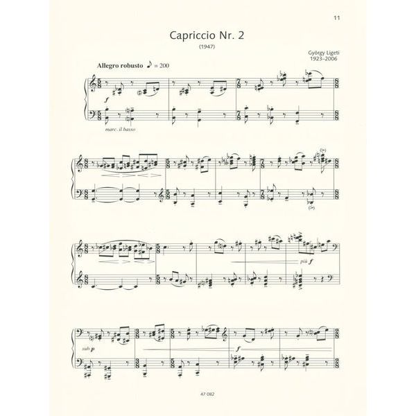 Schott Ligeti Capriccio Nr.1