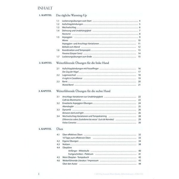 Acoustic Music Books Mein tgliches Warming -Up