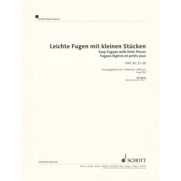 Schott Telemann Leichte Fugen