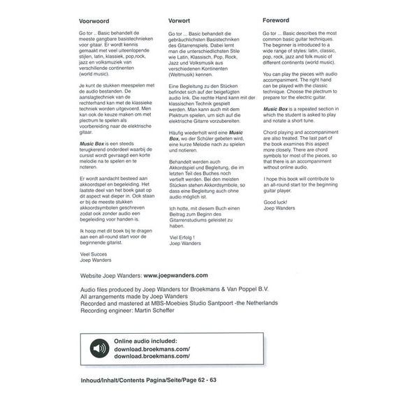 Broekmans & Van Poppel Basic Go for Guitar