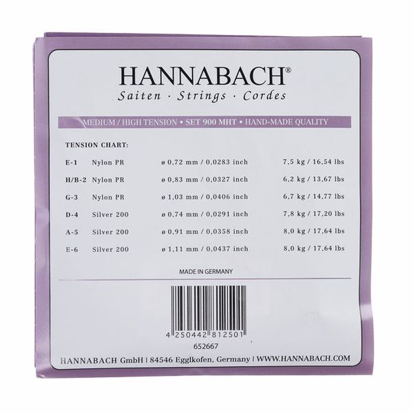 Hannabach 900 MHT Silver 200