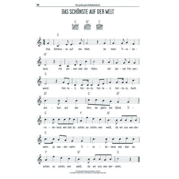 Bosworth Das Volksliederbuch Gitarre