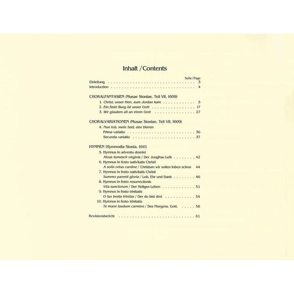 Breitkopf & Hrtel Praetorius Orgelwerke