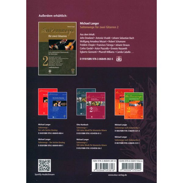 Edition Dux Saitenwege für zwei Gitarren 1