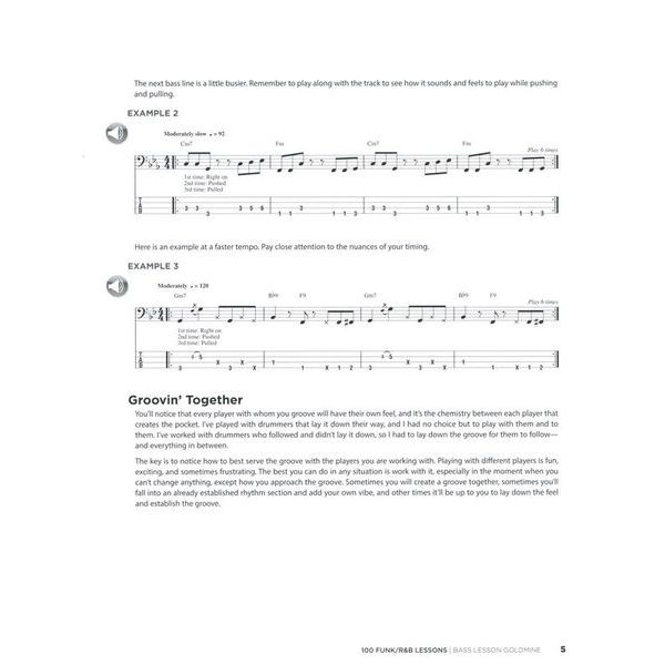 Hal Leonard 100 Funk/R&B Lessons Bass