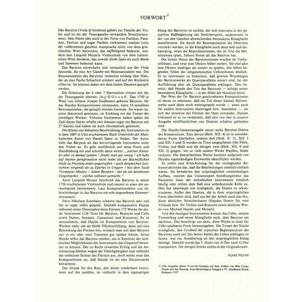 Schott Haydn 4 Duette Violoncello