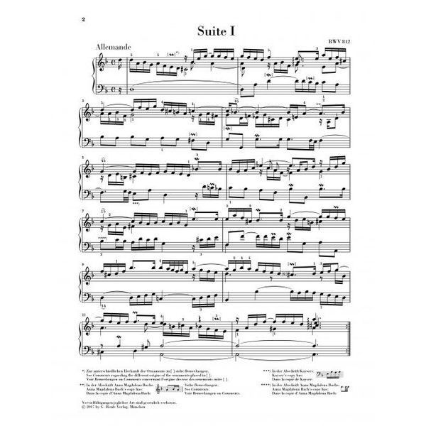 Henle Verlag Bach Französische Suiten