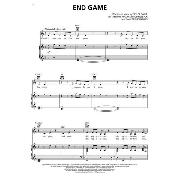 Hal Leonard Taylor Swift Reputation