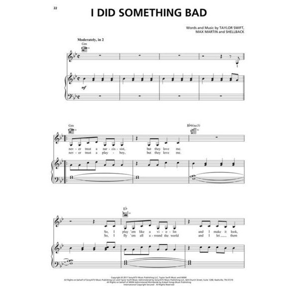 Hal Leonard Taylor Swift Reputation