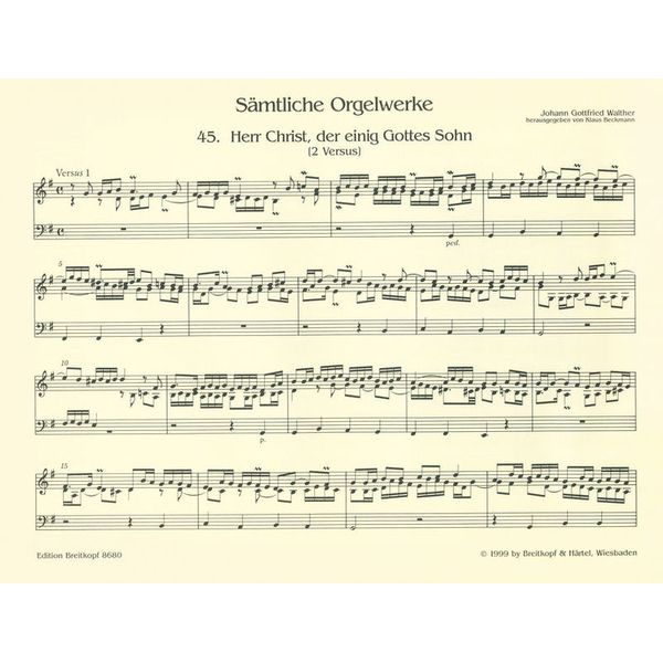 Breitkopf & Hrtel Walther Smtliche Orgelwerke 3