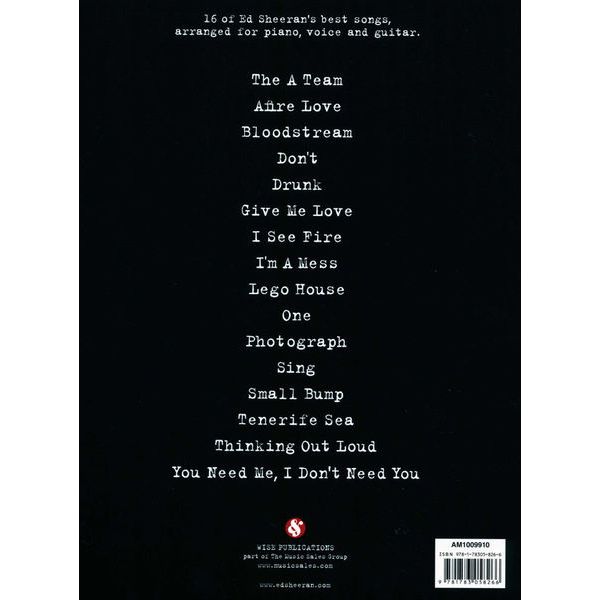Wise Publications The Best Of Ed Sheeran
