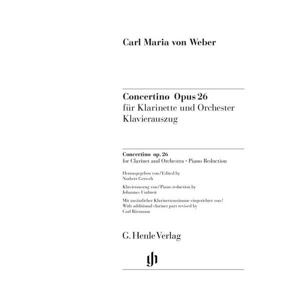 Henle Verlag Weber Concertino op.26