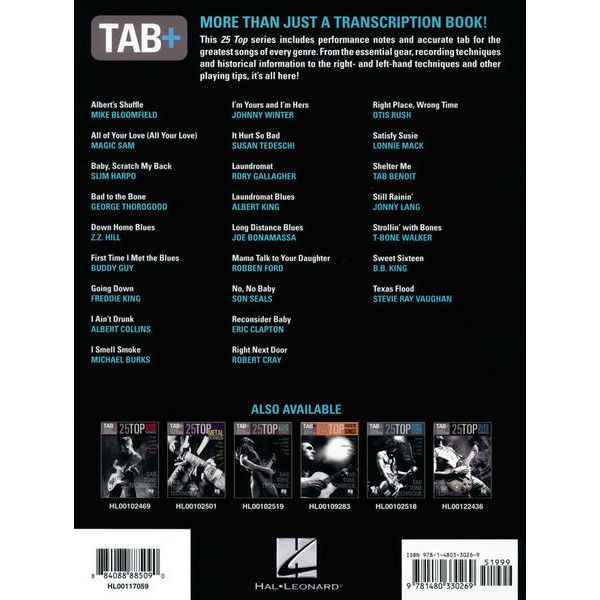 Hal Leonard Tab+ 25 Top Blues Songs
