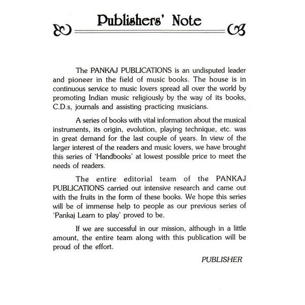Pankaj Publications Handbook of Harmonium