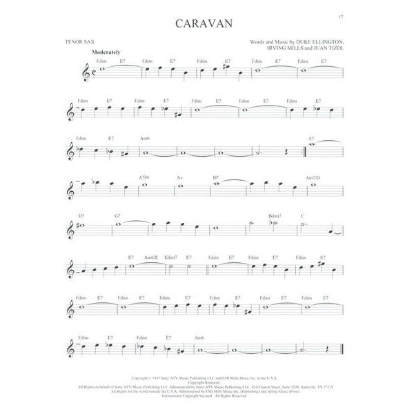 Hal Leonard 101 Jazz Songs for Tenor Sax