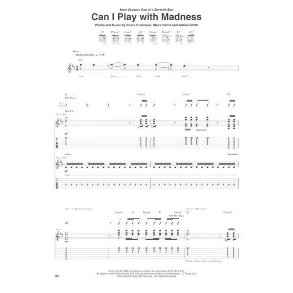 Hal Leonard Iron Maiden 25 Metal Master