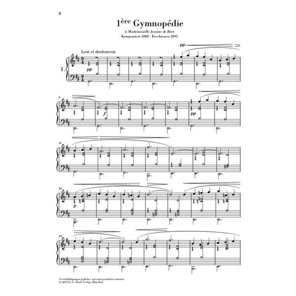 Henle Verlag Satie Gymnopedies
