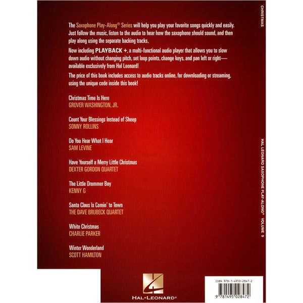 Hal Leonard Sax Play-Along Christmas