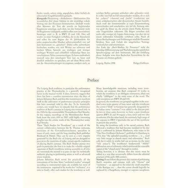 Breitkopf & Hrtel Bach Studien Trombone