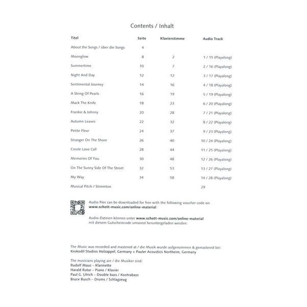 Schott Jazz Ballads Clarinet