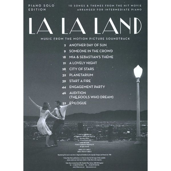 Faber Music La La Land Piano Solo