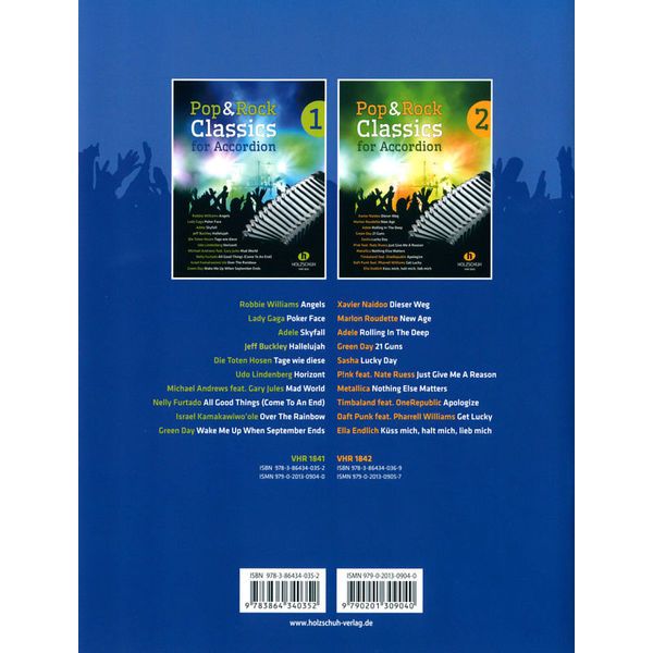 Holzschuh Verlag Pop Rock Classics Accordion 1