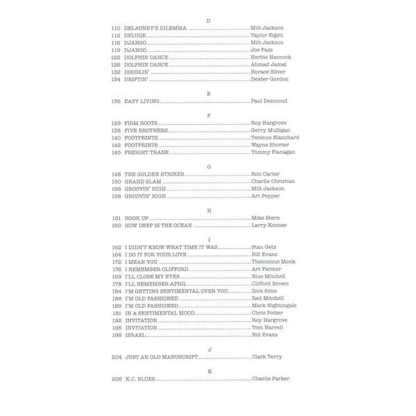 Hal Leonard The Real Jazz Solos Book C