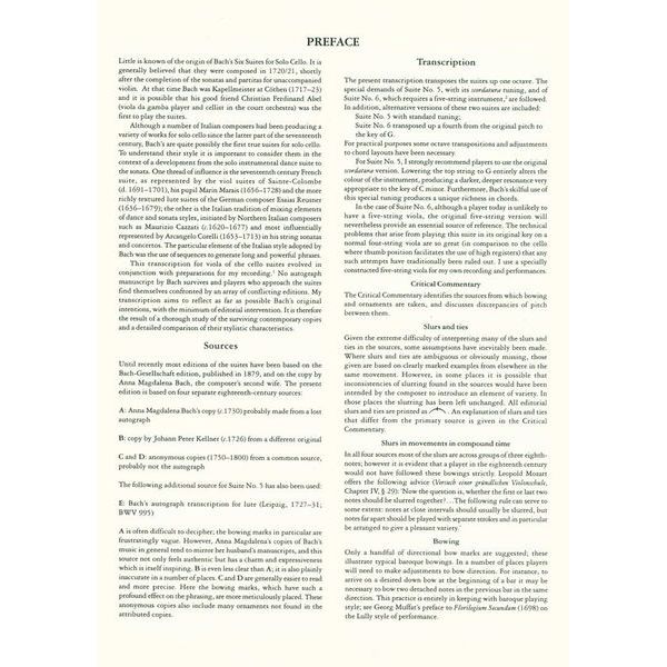 Edition Peters Bach Suiten Viola BWV1007-1012