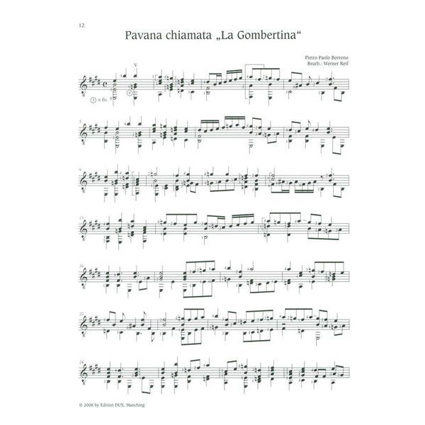 Edition Dux Lautenstücke Renaissance Ita